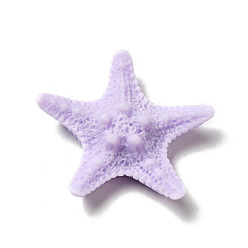 Лиловый Кабошоны из непрозрачной смолы морских животных, морская звезда, сирень, 37x38x9 мм