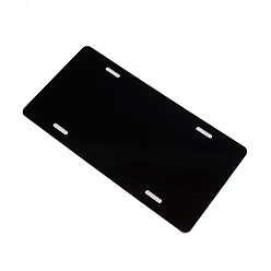 Black Aluminium Blank Plates, for DIY Number Plates, Black, 30.3x15.25x0.06cm, Hole: 26.5x25.5mm