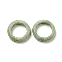 Qinghai Jade Natural Qinghai Jade Plain Band Ring, Gemstone Jewelry for Women, Inner Diameter: 16~18mm