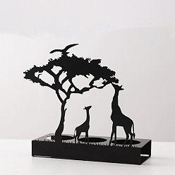 Giraffe Iron Art Candle Holder, Tree Home Display Decorations, Giraffe, 150x68x152mm