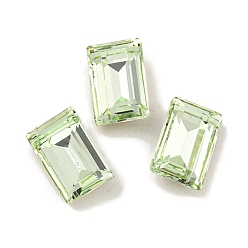 Цикламен Опал Стеклянные стразы кабошоны, плоская задняя и задняя, граненые, прямоугольные, цикламен опал, 6x4x2.5 мм