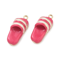 Красный Подвески из эмали и сплава, подвески для тапочек, стойки покрытие, золотые, долговечный, красные, 20x9x7.5 мм, отверстие : 1.4 мм