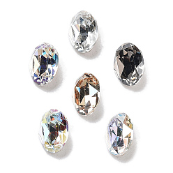 (52) Непрозрачная лаванда K 9 кабошоны из стеклянного страза, задние и задние, овальные, разноцветные, 8x6x3.5 мм