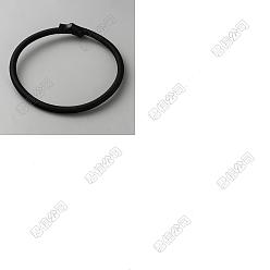 Черный 18шт. резиновые эластичные петли, покрытие полиэстером, круглые, чёрные, 131x8 мм