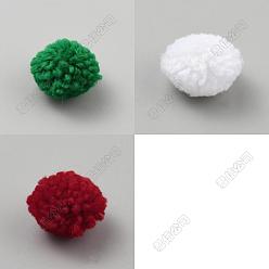 (52) Непрозрачная лаванда 24шт 3цвета шерстяной мягкий помпон, для шапок обувь шарфы подвески на сумку аксессуары, разноцветные, 30 мм, 8 шт / цвет
