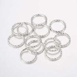 Platinum Iron Linking Rings, Closed but Unwelded, Ring, Platinum, 15x1.5mm, Hole: 12mm