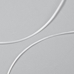 White Strong Stretchy Beading Elastic Thread, Flat Elastic Crystal String, White, 0.8mm, about 10.93 yards(10m)/roll