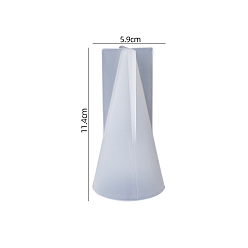 Белый Конусообразные формы для подставок для колец силиконовые формы, для уф-смолы, изготовление ювелирных изделий из эпоксидной смолы, белые, 59x114 мм, внутренний диаметр: 54 мм