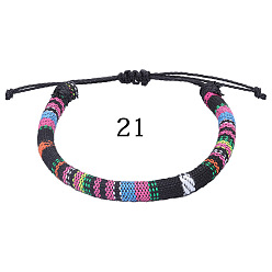 21 Bohemian Ethnic Style Handmade Braided Bracelet for Teens Colorful Surfing Friendship Bracelet