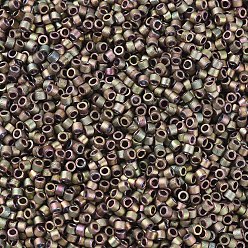 (DB0380) Матовый Металлический Хаки Ирис Бусины miyuki delica, цилиндр, японский бисер, 11/0, (дб 0380) матовый металлик хаки ирис, 1.3x1.6 мм, отверстие : 0.8 мм, Около 2000 шт / 10 г