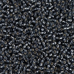 (RR2426) Silverlined Montana Миюки круглые бусины рокайль, японский бисер, 8/0, (rr 2426) серебристая монтана, 3 мм, отверстие : 1 мм, Около 422~455 шт / 10 г