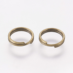 Античная Бронза Железные разрезные кольца, кольца с двойной петлей, без кадмия, без никеля и без свинца, античная бронза, 8x1.4 мм, около 6.6 мм внутренним диаметром, Около 700 шт / 100 г