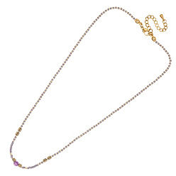 MI-N220068F Semi-precious stone necklace, durable, lightweight, bohemian style, long for women.