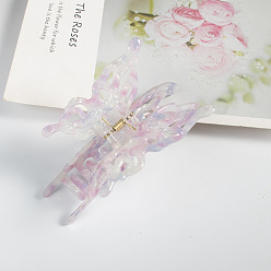 Lavender Butterfly PVC Claw Hair Clips, DIY Hair Accessories, Lavender, 108x64x56mm