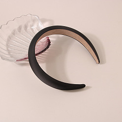 Satin Style - Black Silk Candy Color Headband for Women, Simple and Versatile Hair Accessory