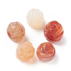 Natural Agate Natural Agate Beads, Flower, 13~16.5x11~16mm, Hole: 1.2mm