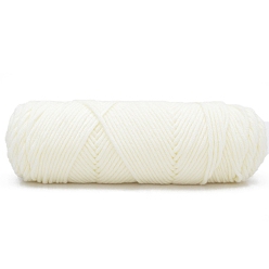 Floral White 100g 8-Ply Acrylic Fiber Yarn, Milk Cotton Yarn for Tufting Gun Rugs, Amigurumi Yarn, Crochet Yarn, for Sweater Hat Socks Baby Blankets, Floral White, 3mm