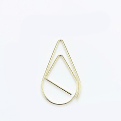 Золотой Металлические скрепки, клипсы для закладок, мультяшный милый стиль, слеза, золотые, 25x15 мм