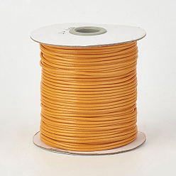 Orange Eco-Friendly Korean Waxed Polyester Cord, Orange, 2mm, about 90yards/roll(80m/roll)