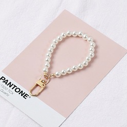 Golden Door Knocker Pearl Necklace E062 Pearl Tassel Keychain with Star Charm - Car Accessories, Bag Pendant, Women's Keychain.