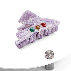 Лиловый Заколки для волос в форме когтей из ацетата целлюлозы, аксессуары для волос для женщин и девочек, сирень, 82x58 мм