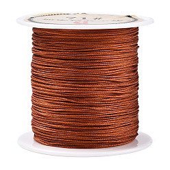 Sienna Nylon Chinese Knot Cord, Nylon Jewelry Cord for Jewelry Making, Sienna, 0.4mm, about 28~30m/roll
