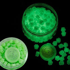 Lime Luminous Sealing Wax Particles, for Retro Seal Stamp, Cat Paw Print, Lime, 9x9mm