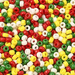 (52) Непрозрачная лаванда 4 цвета 8/0 рождественские круглые бисерные бусины Miyuki, рр411 и рр408 и рр404 и рр2021, разноцветные, 8/0, 3 мм, отверстие : 1 мм, Около 2111~2277 шт / 50 г