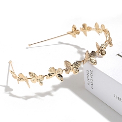 Золотой Резинки для волос в виде листьев/бабочек, аксессуары для волос для женщин и девочек, золотые, 145x125 мм