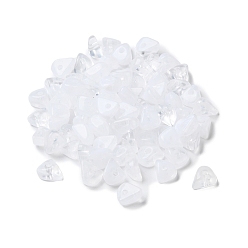 White Acrylic Beads, Imitation Gemstone, Chip, White, 8x6x4mm, Hole: 1.4mm