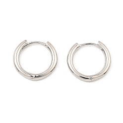 Платина Латунные английском замке Серьги-кольца, платина, 16x17x2.5 мм