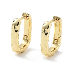 Real 18K Gold Plated Letter U Rack Plating Brass Hoop Earrings for Women, Long-Lasting Plated, Lead Free & Cadmium Free, Real 18K Gold Plated, 17x13.5x4mm