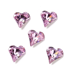 чертополох Кабошоны кубического циркония кабошоны, задние и задние, сердце, чертополох, 9x8x3.5 мм