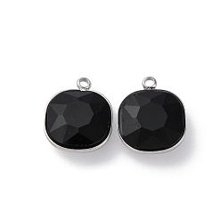 Реактивный Самолет 304 из нержавеющей стали горный хрусталь подвески, квадратных амулеты, цвет нержавеющей стали, струя, 16x13x6 мм, отверстие : 1.6 мм