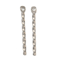 Нержавеющая Сталь Цвет Не тускнеющие 304 подвески из нержавеющей стали, цвет нержавеющей стали, 20x2x1.2 мм, отверстие: 1 мм