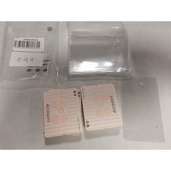 Pink 50шт. складные бумажные карточки с бантиком, упаковочная бумага картон с отверстием для подвешивания, прямоугольные, с 50 целлофановыми пакетами OPP, розовые, 5x6.4x0.05 см