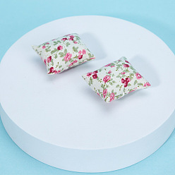 Flower Mini Pillow, Simulated Cushion, Dollhouse Household Accessories, for Miniature Bedroom, Flower, 46~50x34~43x18~31mm