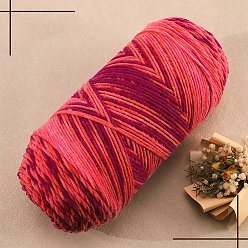 Red 5-Ply Milk Cotton Knitting Acrylic Fiber Yarn, for Weaving, Knitting & Crochet, Red, 2.5mm