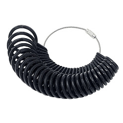 Черный 28шт. набор измерительных инструментов для пластиковых колец размером с США, чёрные, 2.9~4x1.75~2.8x1.15~2.2 см