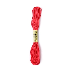 Salmon Polyester Embroidery Threads for Cross Stitch, Embroidery Floss, Salmon, 0.15mm, about 8.75 Yards(8m)/Skein