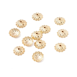 Real 18K Gold Plated 304 Stainless Steel Bead Caps, Multi-Petal, Flower, Real 18K Gold Plated, 10x2.5mm, Hole: 1.2mm