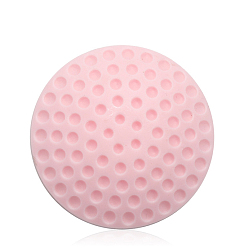 Pink Self Adhesive Silicone Door Knob Wall Shield, Wall Protector, Flat Round, Pink, 50x10mm