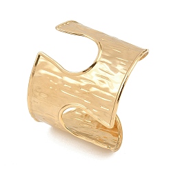 Золотой Кованые 304 браслеты-манжеты из нержавеющей стали, браслеты с вырезами и широкими полосами для женщин, золотые, внутренний диаметр: 2.44 дюйм (6.2 см)