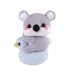 Koala Cartoon Animal & Duck Base Shape Needle Felting Starter Kit, with Wool Felt and Punch Needles, Needle Felting Kit for Beginners Arts, Koala Pattern, 115x85mm