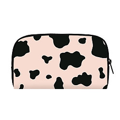 Misty Rose Cow Print Polyester Wallets with Zipper, for Women's Bags, Rectangle, Misty Rose, 19x11x2cm