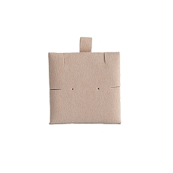 Персиковый Слойка Двусторонняя карточка-вкладыш для ювелирных изделий из микрофибры, квадратные серьги, ожерелье, вставка-подушечка, для сумок-конвертов, розовые, 6x6 см