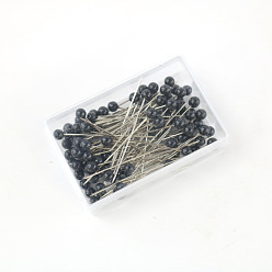 black Boxed colored pearlescent needles nickel-plated bead needles DIY clothing positioning pins 100 pieces 1 box