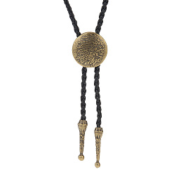 Human Antique Bronze Alloy Pendants Lariat Necklaces, Bolo Tie, Human, 39.37 inch(100cm)