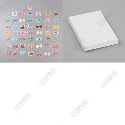 (52) Непрозрачная лаванда 4 наборы декоративных наклеек из ПВХ, форма банта, разноцветные, 33~59.5x30.5~67.5x0.2 мм, 50 шт / комплект