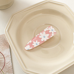 9# foundation in white floral pattern Милая мультяшная акриловая заколка для волос с заколкой-цветком - боковая заколка, прекрасный, челка.